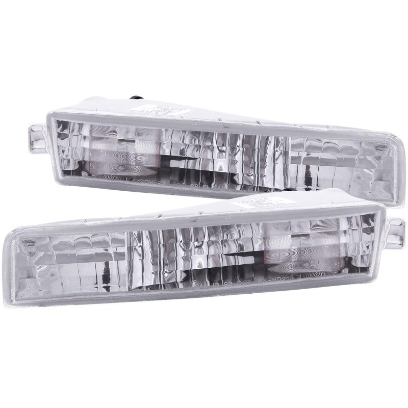 ANZO 1997-2001 Honda Prelude Euro Parking Lights with Clear Lens and Chrome Housing