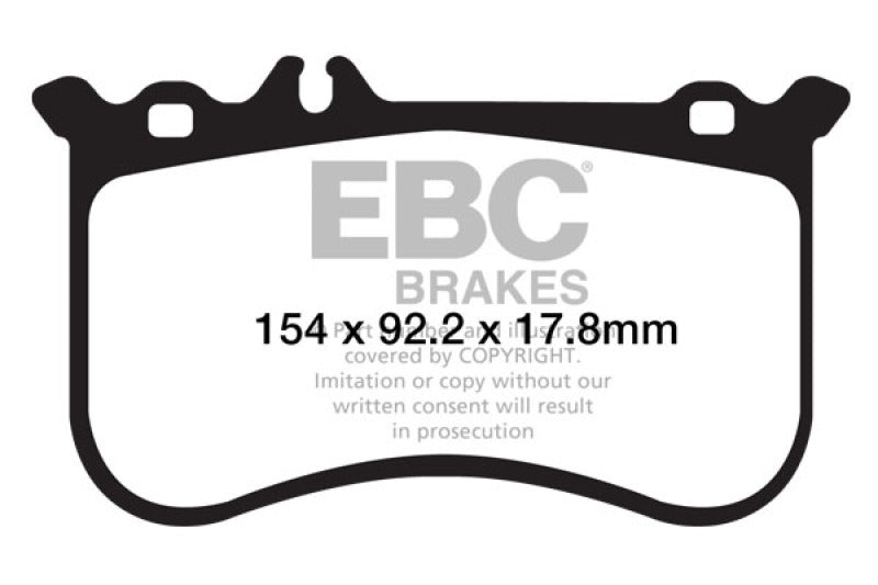 EBC Yellowstuff Front Brake Pads for Mercedes-Benz CL550 and S550 * Part Number ebcDP42138R