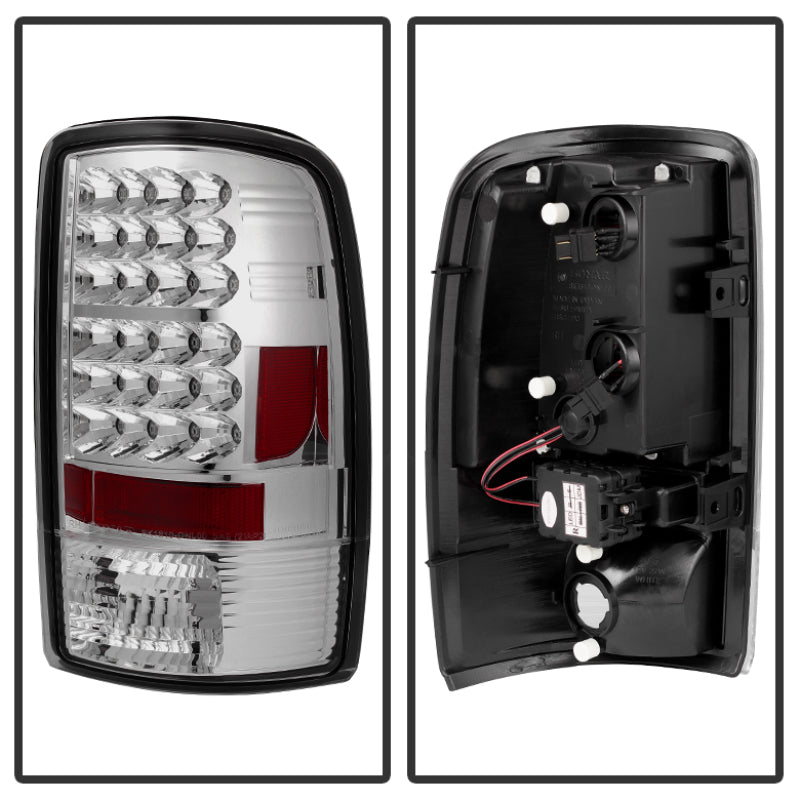 Spyder Chrome LED Tail Lights for Chevy Suburban and GMC Yukon 2005-2006 * Part Number ALT-YD-CD00-LED-C