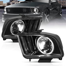 Load image into Gallery viewer, ANZO 2005-2009 Ford Mustang Crystal Headlights with Halo - Black Housing and CCFL, Pair