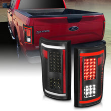Load image into Gallery viewer, ANZO 2015-2017 Ford F-150 LED Tail Light Assembly with Black Housing and Clear Lens