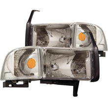 Load image into Gallery viewer, ANZO 1994-2001 Dodge Ram Crystal Headlight Set with Clear Lenses and Chrome Housing