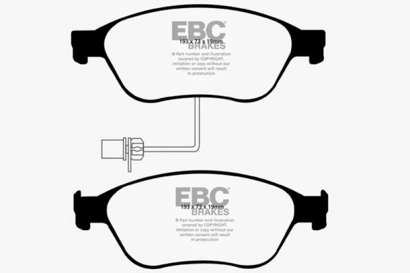 EBC Redstuff Ceramic Low Dust Front Brake Pads for Audi A8 Quattro and S6