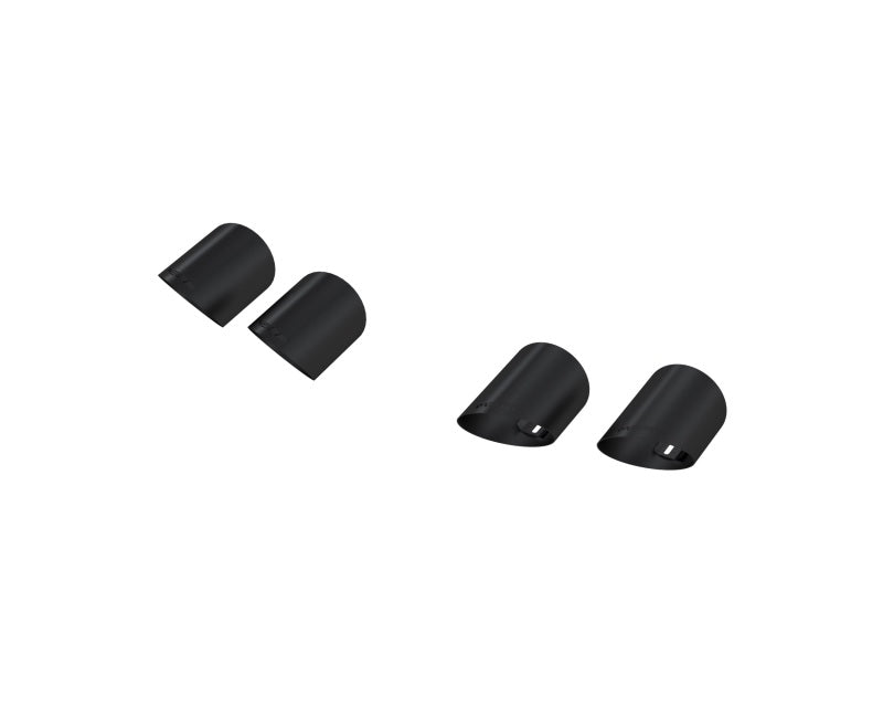 MBRP 15-24 Ford Mustang T304 Stainless Steel Quad Tip Cover Kit - Black Finish