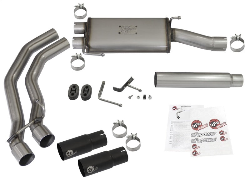aFe Rebel Series Dual Center Exit Cat-Back Exhaust System for Ford F-150 2004-2008 with V8 Engines