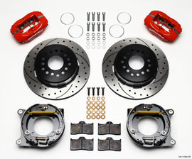 Wilwood Forged Dynalite P/S Park Brake Kit for 1955-1957 Chevrolet Bel Air * Red Finish, 12.19* Rotors, Four-Piston Calipers