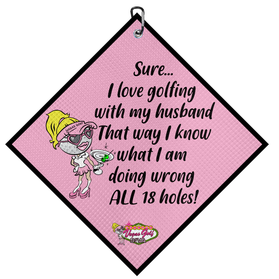 Ladies Funny Golf Towel