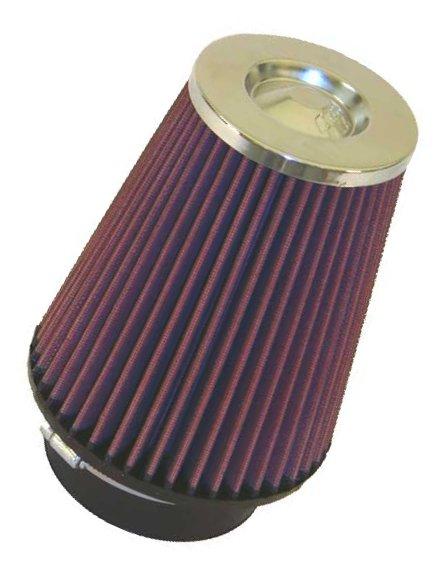 K&N Engineering Universal Air Filter Chrome Round Tapered Red - 4 inch ID, 5.5 inch Height