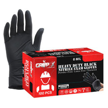 Load image into Gallery viewer, Heavy Duty Industrial Black Nitrile Gloves (6 Mil)