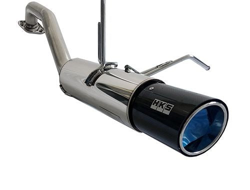 HKS Hi-Power Muffler for 2014+ Honda Fit Sport GK5 with Carbon Tips – Part Number hks32016-KH001