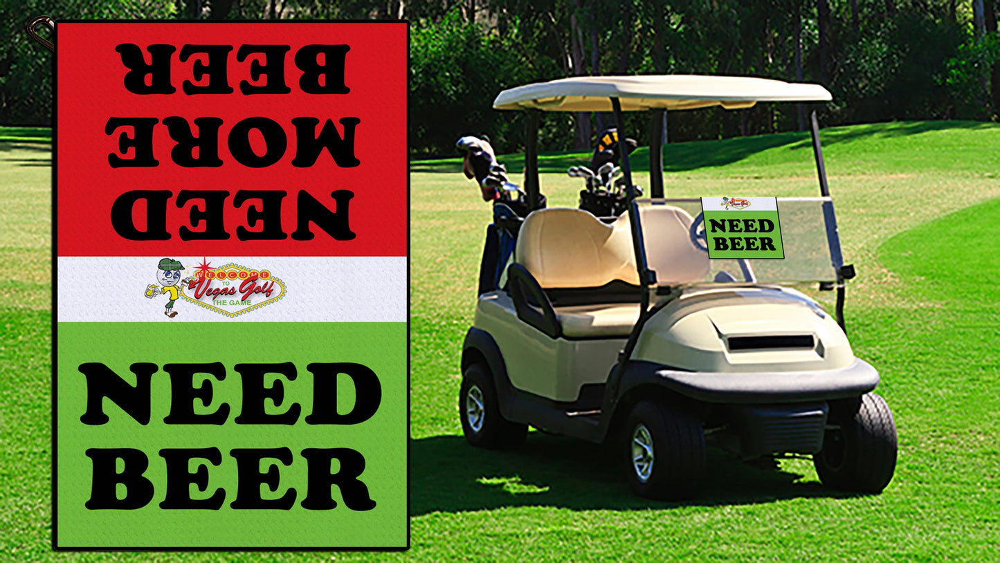 NEED BEER GOLF TOWEL with FREE Beer Chip from Vegas Golf