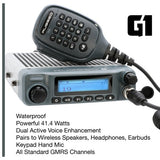 Rugged Radios Ford Bronco G1 Waterproof GMRS Mobile Radio Kit – 41 Watt Two-Way Communications System