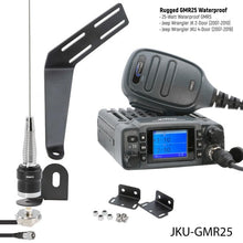 Load image into Gallery viewer, Rugged Radios 07-10 JK(2D) / 07-19 JKU(4D) 2-Way GMRS Radio Kit / 25 Watt - GMR25 Waterproof