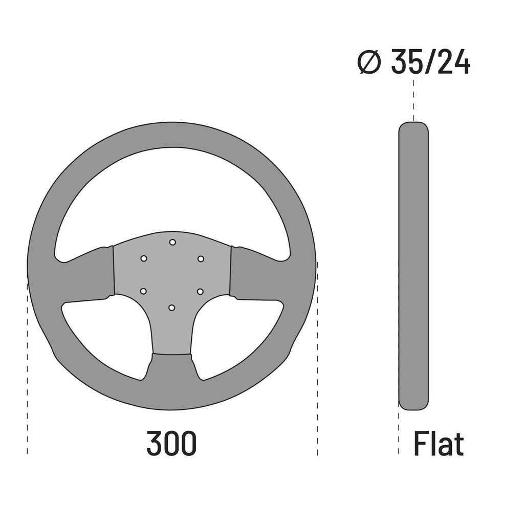 Sparco - 300 Suede Black Steering Wheel