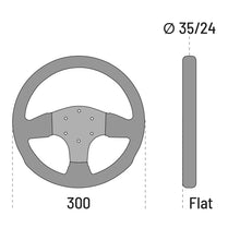 Load image into Gallery viewer, Sparco - 300 Suede Black Steering Wheel