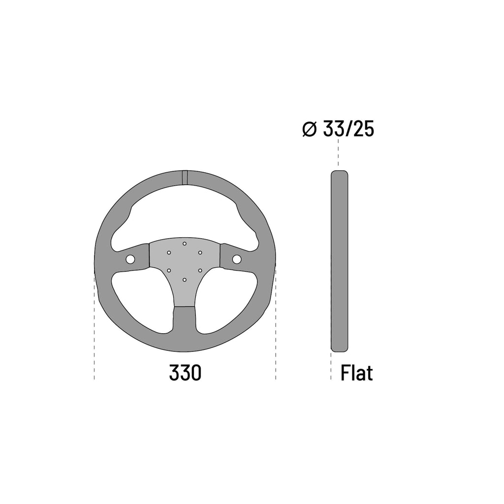 Sparco - R330B Suede Steering Wheel with Button