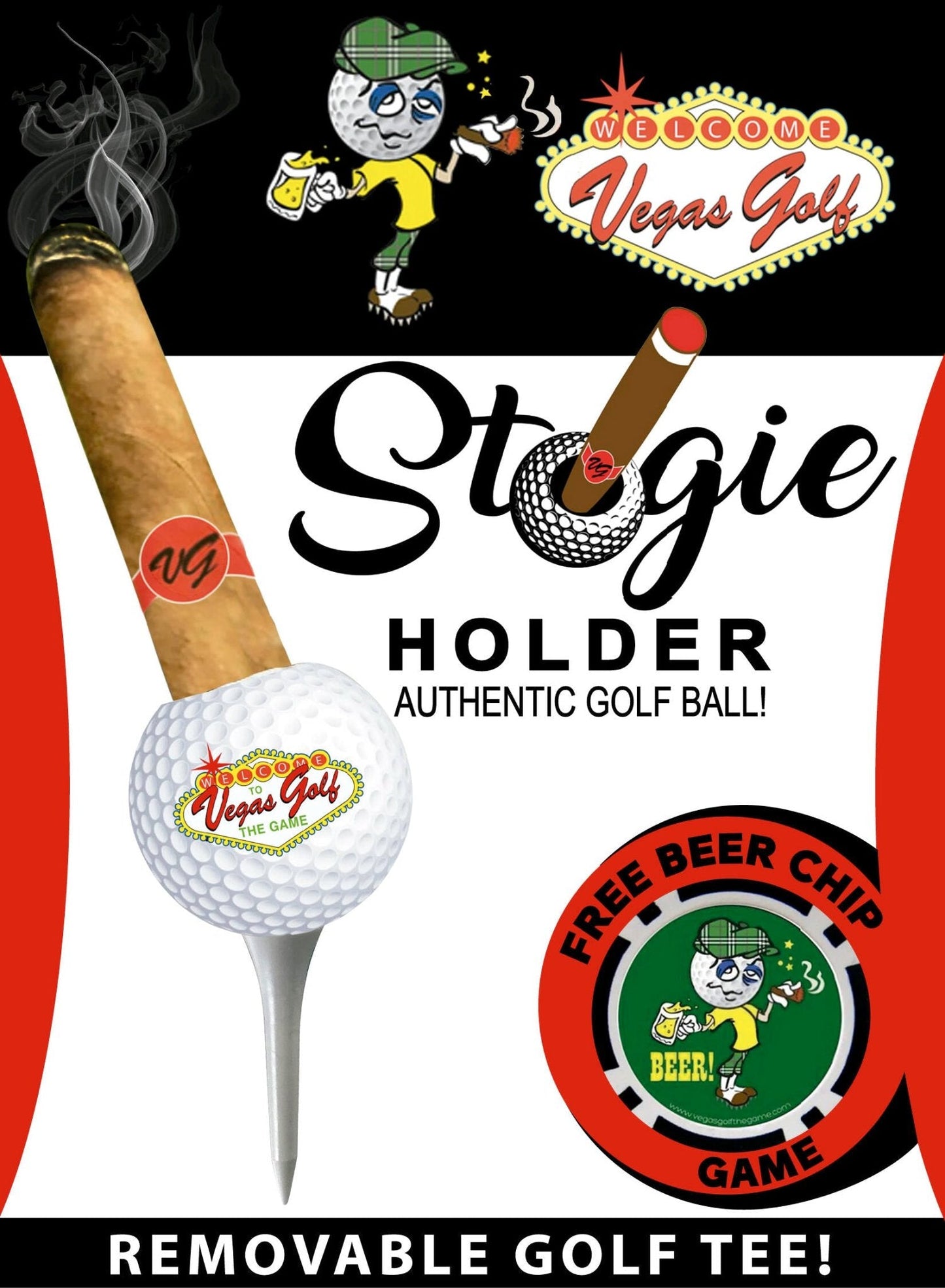 ORDER NOW! Authentic Golf Ball STOGIE HOLDER-Ships 8/15