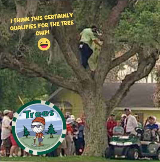 Trees golf game chip